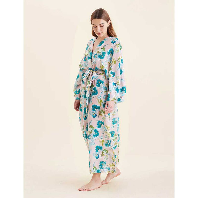 Papinelle Audrey Floral Kimono Maxi Robe image number 3